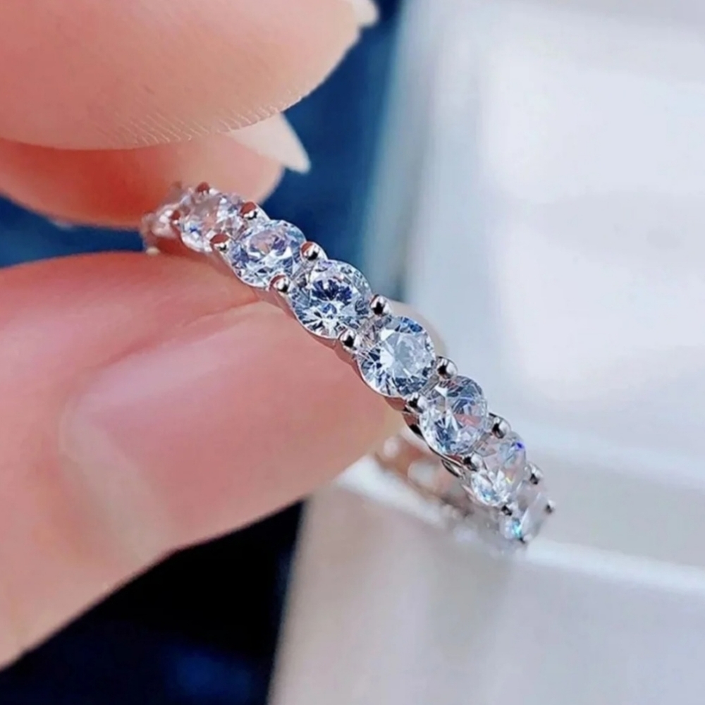 2.2CT Full Eternity Classic Moissanite Band Ring